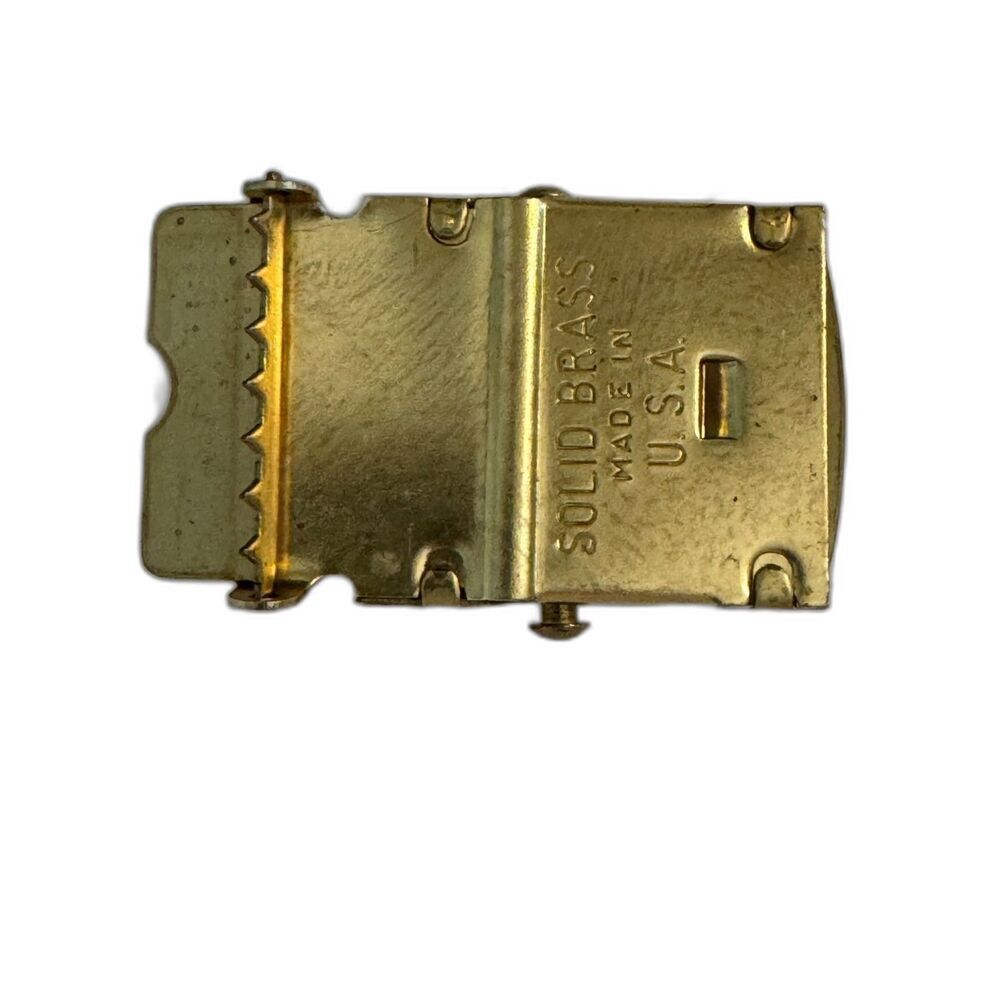 US Navy Waccamaw T-AO 109 brass belt buckle; enamel - Picture 3 of 4
